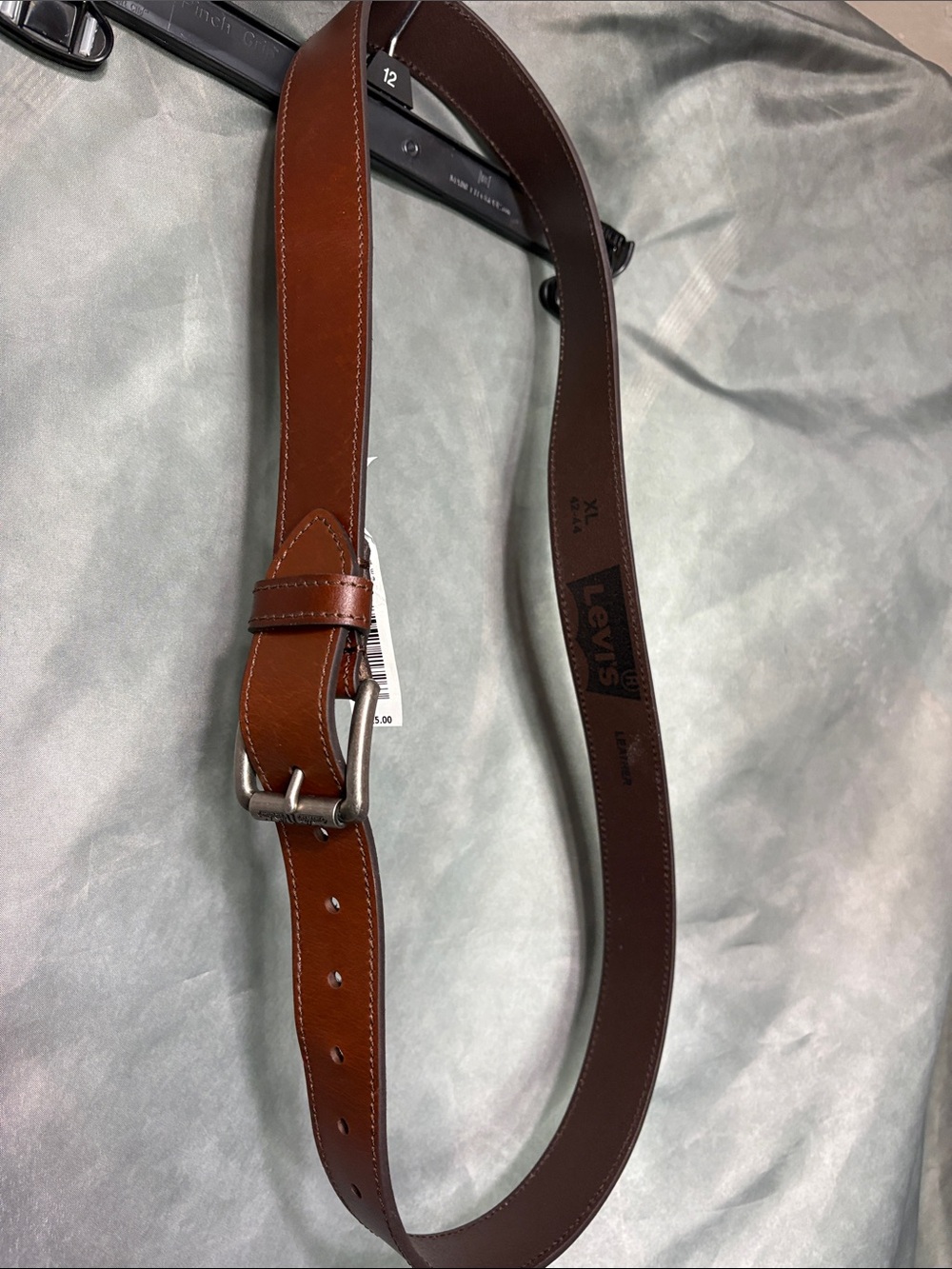 Levi's Men's Brown Leather Belt with Silver Buckle